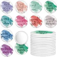 OEM Espejos de maquillaje con forma de disco, de 7 cm de diámetro, en varios colores