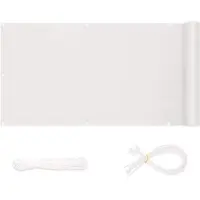 OEM Protector contra el viento para balcón - Panel de privacidad - 0.85 x 6.5 metros - Impermeable - Blanco - Para uso en exteriores