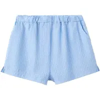 Mango Pantalón 'Belize' azul claro / blanco