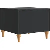 Syfax Mesa de Café Negro 49 x 50 x 40 cm Madera de Ingeniería
