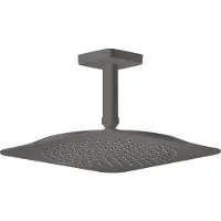 Hansgrohe Citterio C, ducha de techo de 270/270, 1 chorro, con conexión de techo, acabado negro cepillado