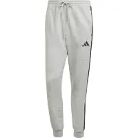 Adidas Pantalón deportivo 'ESSENTIALS THREE STRIPES FLEECE' gris moteado / negro