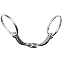 Jansen Harry's Horse - Bozal anatómico doble con mordedores, 14 mm, plateado, 12,5 cm