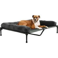 Happyment Cama de lujo para perros con patas – Sofá para perros de gran tamaño (XXL) – 110 x 80 cm – Cesta para perros – Banco con asiento – Cama ortopédica para perros – Camas tipo sillón