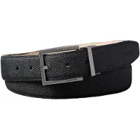 Calvin Klein Square Buckle Textured Belt Black/matte Gunmetal Talla: 105 | Cinturones Outlet | Hombre | Gris