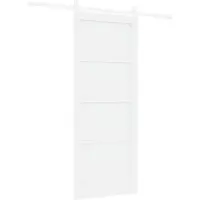 vidaXL Puerta corredera ORKDAL, 83 x 202 cm, madera maciza de pino, color blanco