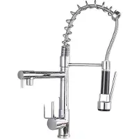 OEM Grifo de cocina, doble salida, rotación de 360 grados, cromo. (Reino Unido)