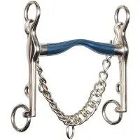 Jansen Harry's Horse, freno de boca Sweet Iron de 16 mm, modelo Weymouth curvo, con detalles en plata, longitud de 13,5 cm