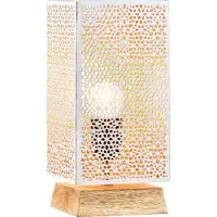 Marrakesch Orient & Mediterran Interior Lámpara de mesa estilo bohemio, lámpara de noche, lámpara de diseño "Autigan", color blanco