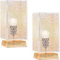 Marrakesch Orient & Mediterran Interior Lámpara de mesa bohemia, segunda unidad. Ideal para decorar o como lámpara de noche. Color blanco. Material: Autigan