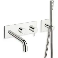 CASA39 , grifo monomando en color verde, para bañera exterior, modelo CRITV10351