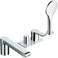 CASA39 Cristina Delta, grifo monomando para bañera con borde, 4 orificios, modelo CRIDE12151