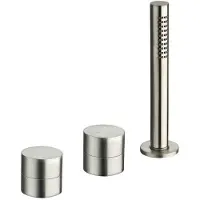 CASA39 Cristina Sx. Grifo para lavabo con encimera, diseño "borda vasca", 3 orificios. Modelo: CRISX12028