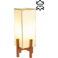 Marrakesch Orient & Mediterran Interior Lámpara de escritorio Janka, modelo "Natur", con estructura en color marrón oscuro