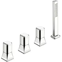 CASA39 Cristina, grifo italiano para lavabo con encimera, 4 orificios, modelo CRIIT12251