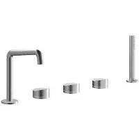CASA39 , grifo de lavabo con borde tipo "vasca", 5 orificios, modelo CRIPA12128