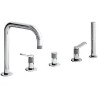 CASA39 , línea Cristina, zona este. Grifo para lavabo con encimera tipo "borda vasca", 5 orificios. Modelo: CRIES12151