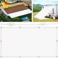 OEM Malla de sombra con ojales - Toldo para jardín - Refrigeración para exteriores - 98% de protección UV - 85 x 90 cm - Blanco