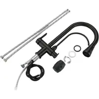 Aiorber Grifo de cocina de 3 vías con manguera de 60 cm, grifo de cocina extraíble, grifo de fregadero giratorio de 360°, grifo de cocina de acero inoxidable 3 en 1, color