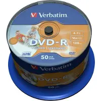 Verbatim Dvd-r Imprimible De 4.7 Gb Y 16x De Velocidad 50 Unidades