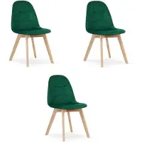 Leobert Sillón - Leobert - Bora - Terciopelo verde oscuro - 44,5 x 54 x 81,5 cm - Lote de 3