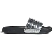 Adidas Zapatos abiertos 'Adilette' negro / plata