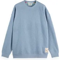 Scotch & Soda Textured Sweatshirt Faded Denim Talla: M | Jerséis Outlet | Hombre | Azul