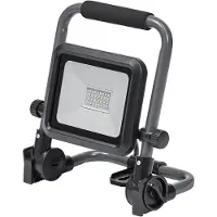 Osram VAL: Pequeña lámpara de trabajo LED, color gris oscuro/negro, 20W, 2000 lúmenes, luz blanca fría, con base compacta, cabezal giratorio, luz ajustable individualmente, con cable, IP54, 6500K