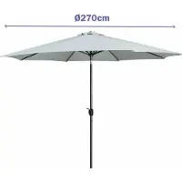 Marbueno Summer Sombrilla de playa Marbueno, modelo Summer, 10484, 270 cm de altura, color blanco, talla única