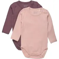 Minymo - Kid's Body L/S (2-Pack) - Ropa interior de diario size 92, fucsia