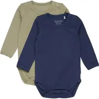 Minymo - Kid's Body L/S (2-Pack) - Ropa interior de diario size 80, azul