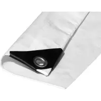 EDM Toldo 74998, color blanco, 90 g/m², dimensiones 4 x 5 metros, doble cara