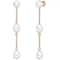 Valero Pearls Pendientes oro / blanco perla