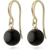Pilgrim Pendientes 'Goldie' oro / negro