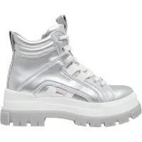 Buffalo Botines con cordones 'Aspha' plata / blanco