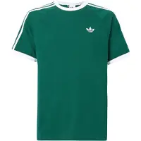 Adidas Originals Camiseta '3-Stripes' verde oscuro / blanco