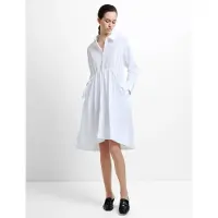 French Connection Rhodes Poplin Shirt Dress Linen White Talla: XS | Blusón Outlet | Mujer | Blanco