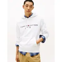Tommy Hilfiger Sudadera 'Logo Embroidery Flex Drawstring' navy / rojo / blanco