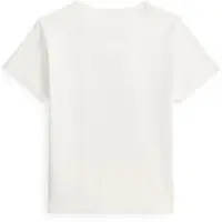 Ralph Lauren para niño. 322P00508001 Camiseta de algodón con Polo Bear (6años= 124/134cm), Blanco, Casual, Manga corta, moda infantil,