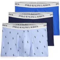 Ralph Lauren para hombre. 714830299208 Set 3 bóxers de algodón elástico azul (XL), Homewear, outlet 2026.