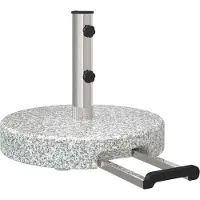 vidaXL Soporte para sombrilla de , color gris, 41 x 41 x 37 cm, granito