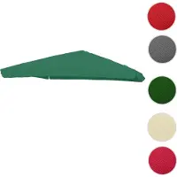 Mendler Funda de repuesto para toldo de lujo HWC-A96 con solapa, funda para parasol, 3x3 metros (diámetro 4,24 metros), poliéster, color verde oscuro