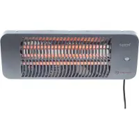 Sunred LUG-2000W, calefactor eléctrico de cuarzo para interiores, con vidrio de cuarzo, protección IP24, apto para uso en exteriores, montaje en pared, color