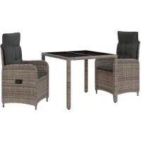 Syfax Juego de comedor para exteriores 3 uds.