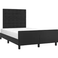 Syfax Estructura de cama sin colchón cuero sintético 120x190 cm