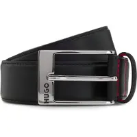 HUGO para hombre. 50541174 Cinturón Specchio negro (100 cm), Casual, Piel, outlet 2026.