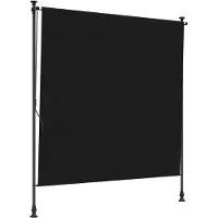 Syfax Cortina de Rodillo Exterior Negro 150 x 270 cm