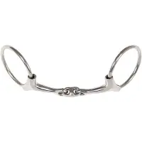 Jansen Harry's Horse - Bozal ovalado con doble articulación, 14 mm, color plateado, 12,5 cm