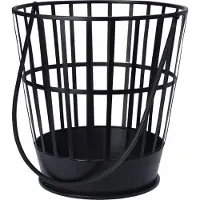 Ek Bielefeld Kinderland/Spielwaren Brasero de metal, 38x38xH38/77 cm, color negro