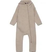 Mikk-Line - Wool Baby Suit with Ears - Mono size 80, gris